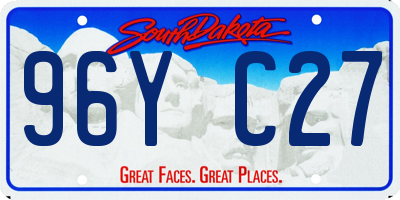 SD license plate 96YC27