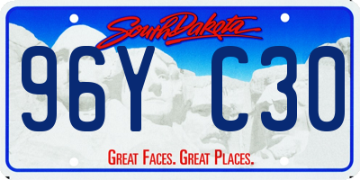 SD license plate 96YC30
