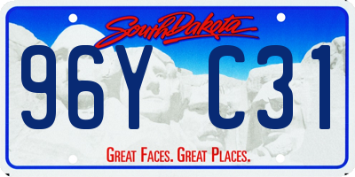 SD license plate 96YC31