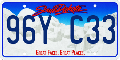 SD license plate 96YC33