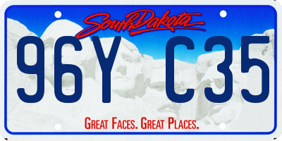 SD license plate 96YC35