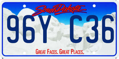 SD license plate 96YC36
