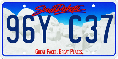 SD license plate 96YC37