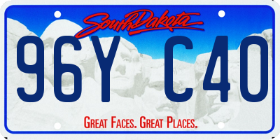 SD license plate 96YC40