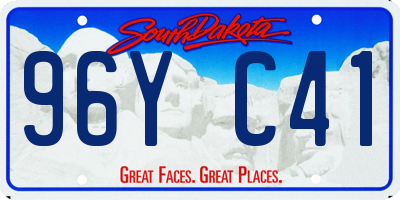 SD license plate 96YC41