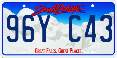 SD license plate 96YC43