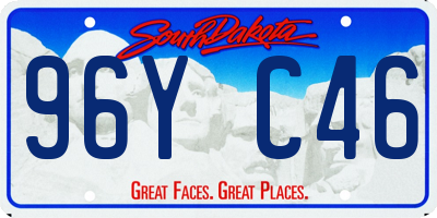 SD license plate 96YC46