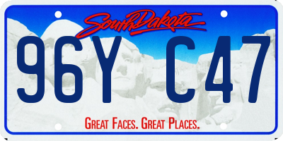 SD license plate 96YC47