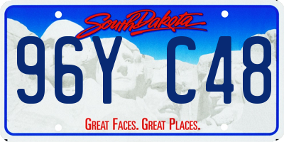 SD license plate 96YC48
