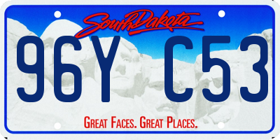SD license plate 96YC53
