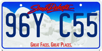 SD license plate 96YC55