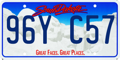 SD license plate 96YC57