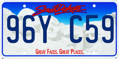SD license plate 96YC59