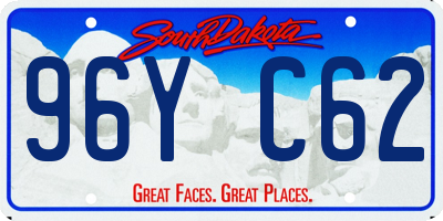 SD license plate 96YC62