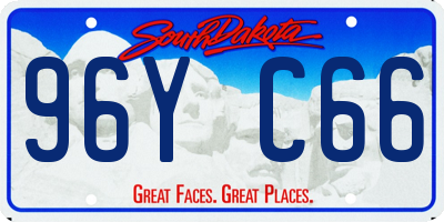 SD license plate 96YC66