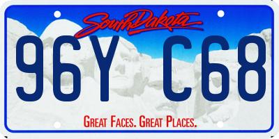 SD license plate 96YC68