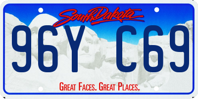 SD license plate 96YC69