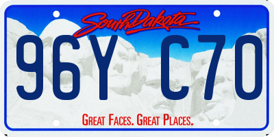 SD license plate 96YC70