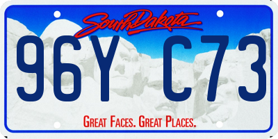 SD license plate 96YC73