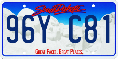 SD license plate 96YC81