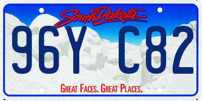 SD license plate 96YC82