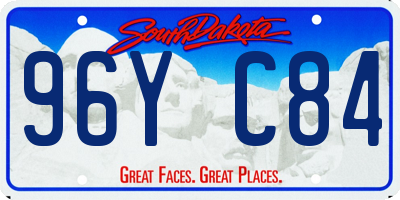 SD license plate 96YC84