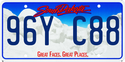 SD license plate 96YC88