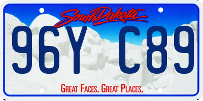 SD license plate 96YC89
