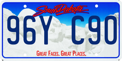 SD license plate 96YC90
