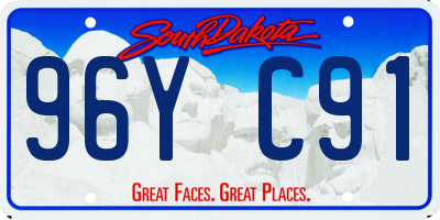 SD license plate 96YC91