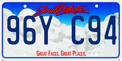 SD license plate 96YC94