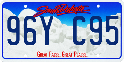 SD license plate 96YC95
