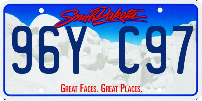 SD license plate 96YC97