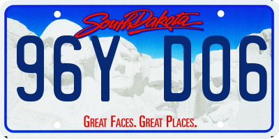 SD license plate 96YD06