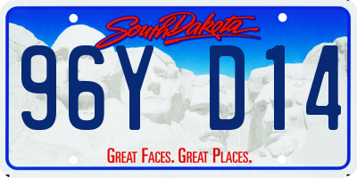 SD license plate 96YD14