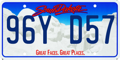 SD license plate 96YD57