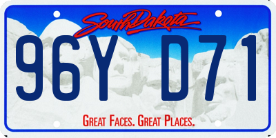 SD license plate 96YD71
