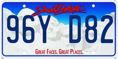 SD license plate 96YD82
