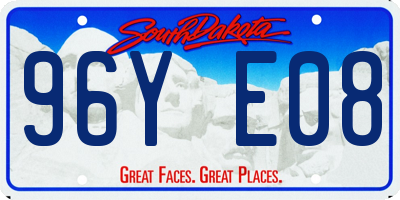 SD license plate 96YE08
