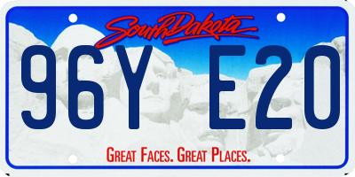 SD license plate 96YE20