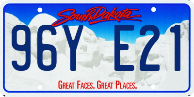 SD license plate 96YE21