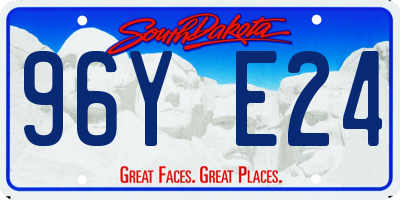 SD license plate 96YE24