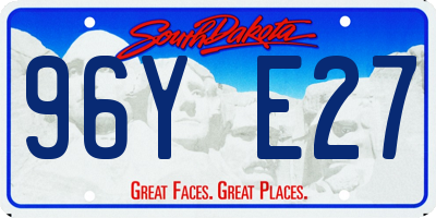 SD license plate 96YE27
