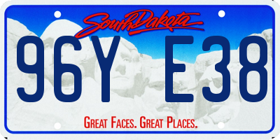 SD license plate 96YE38