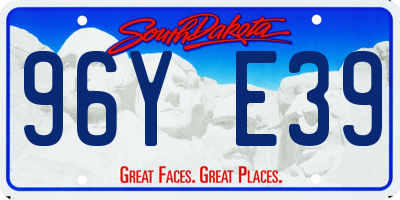SD license plate 96YE39