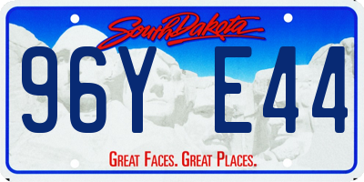 SD license plate 96YE44