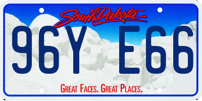 SD license plate 96YE66