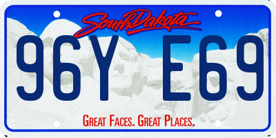 SD license plate 96YE69