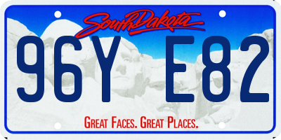 SD license plate 96YE82