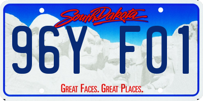 SD license plate 96YF01